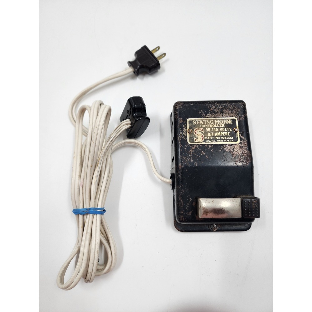 Vintage Singer Sewing Machine Foot Pedal Controller Part 195322 Simanco Black